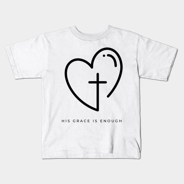 His Grace is Enough V12 Kids T-Shirt by Family journey with God